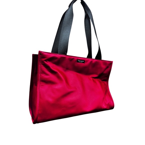 Kate Spade Tote Bag Shopper Reusable Lightweight Red - Picture 2 of 5